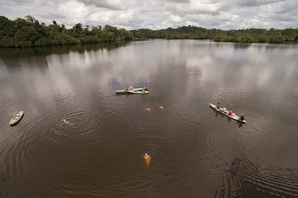 Kayaking and enjoying the river