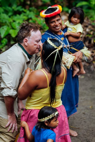 xmas-departure-December-holidays Amazon natives with the capitain of the Anakonda cruise